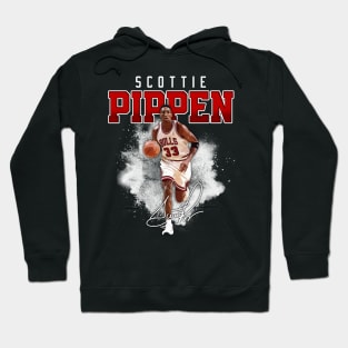 Scottie Pippen Basketball Legend Signature Vintage Retro 80s 90s Bootleg Rap Style Hoodie